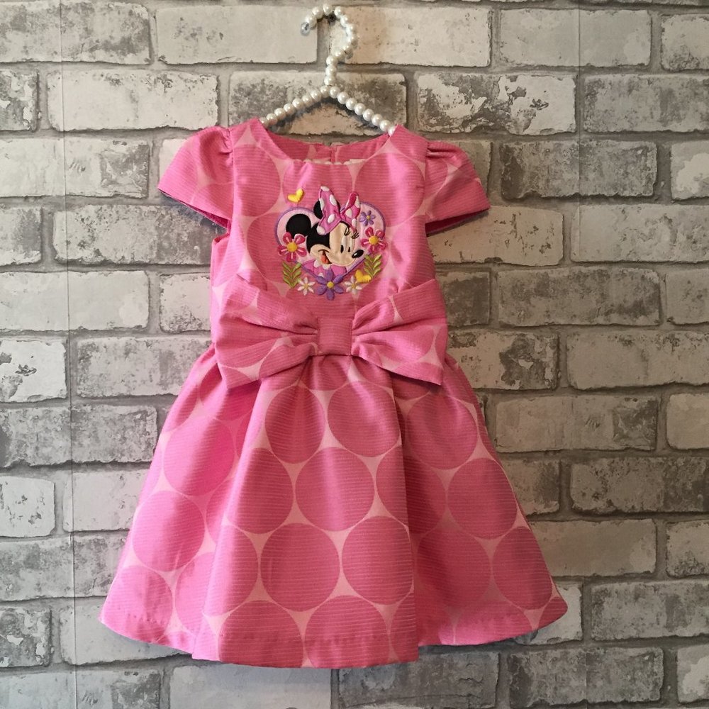 Disney Store Minnie Pink Bow Dress Size 2T